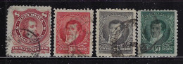 ARGENTINA 1877-1892  SCOTT #39a,98,100,102 USED - Usados