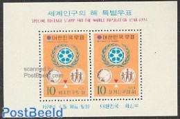 Korea, South 1974 World Population Year S/s, Mint NH - Corée Du Sud
