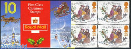 Great Britain 1993 Christmas Booklet (10x25p), Mint NH, Religion - Christmas - Stamp Booklets - Other & Unclassified