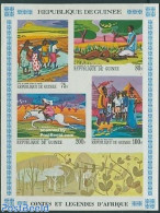 Guinea, Republic 1968 Fairy Tales S/s, Mint NH, Nature - Cats - Horses - Art - Fairytales - Cuentos, Fabulas Y Leyendas