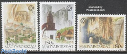 Hungary 2002 World Heritage 3v, Mint NH, History - Religion - Geology - World Heritage - Churches, Temples, Mosques, S.. - Neufs