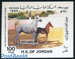 Jordan 1989 Horse Show S/s, Mint NH, Nature - Horses - Giordania