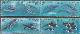 Kiribati 1994 Whales 4x2v [:], Mint NH, Nature - Sea Mammals - Kiribati (1979-...)