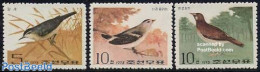 Korea, North 1973 Song Birds 3v, Mint NH, Nature - Birds - Corée Du Nord