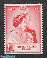 Gilbert And Ellice Islands 1949 Stamp Out Of Set, Mint NH, History - Kings & Queens (Royalty) - Case Reali