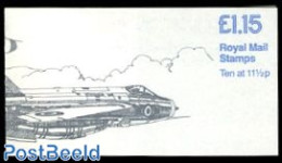Great Britain 1981 Definitives Booklet, Lightning Vulcan, Selv. Left, Mint NH, Transport - Stamp Booklets - Aircraft &.. - Ongebruikt
