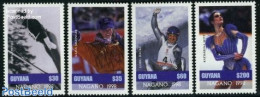Guyana 1997 Olympic Winter Games 4v, Mint NH, Sport - Olympic Winter Games - Skiing - Ski