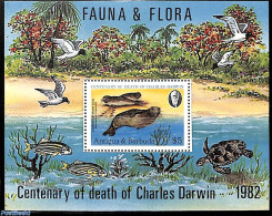 Antigua & Barbuda 1982 Sea Mammals S/s, Mint NH, Nature - Birds - Sea Mammals - Antigua En Barbuda (1981-...)
