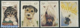 Australia 1991 Domestic Animals 4v, Mint NH, Nature - Animals (others & Mixed) - Birds - Cats - Dogs - Horses - Ongebruikt
