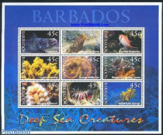 Barbados 2001 Deep Sea 9v M/s, Mint NH, Nature - Fish - Vissen