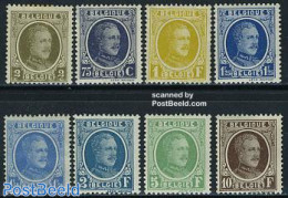 Belgium 1926 Definitives 8v, King Albert I, Mint NH - Unused Stamps