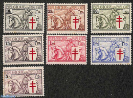 Belgium 1934 Anti Tuberculosis 7v, Unused (hinged), Health - History - Nature - Anti Tuberculosis - Knights - Horses - Unused Stamps