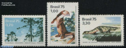 Brazil 1975 Nature Conservation 3v, Mint NH, Nature - Animals (others & Mixed) - Reptiles - Trees & Forests - Unused Stamps