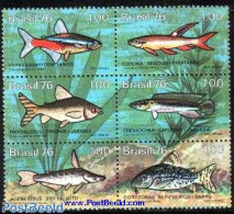 Brazil 1976 Fish 6v [++], Mint NH, Nature - Fish - Nuevos