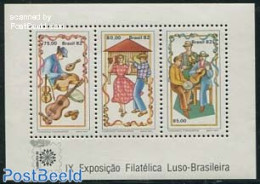 Brazil 1982 Lubrapex S/s, Mint NH, Performance Art - Music - Unused Stamps