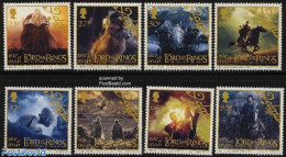 Isle Of Man 2003 Lord Of The Rings 8v, Mint NH, Nature - Sport - Horses - Shooting Sports - Art - Authors - Photograph.. - Waffenschiessen