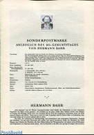 Austria 1963 H. BAHR 1V     BLACKPRINT, Mint NH, Art - Authors - Nuovi