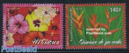 French Polynesia 2007 Flowers 2v, Mint NH, Nature - Flowers & Plants - Neufs
