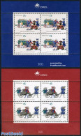 Portugal 1995 Fire Brigade History 2 S/s, Mint NH, Transport - Fire Fighters & Prevention - Nuevos