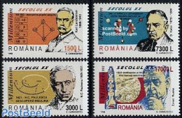 Romania 1999 20th Century 4v, Mint NH, Health - Science - Health - Atom Use & Models - Inventors - Unused Stamps
