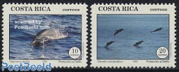Costa Rica 1993 Dolphins 2v, Mint NH, Nature - Animals (others & Mixed) - Sea Mammals - Costa Rica
