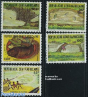 Central Africa 1983 Fishing 5v, Mint NH, Nature - Fish - Fishing - Fishes