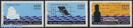 Chile 1998 Int. Ocean Year 3v, Mint NH, Transport - Various - Ships And Boats - Maps - Art - Handwriting And Autographs - Ships