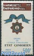 Comoros 1975 Decorations Overprint 1v, Mint NH, History - Decorations - Militaria