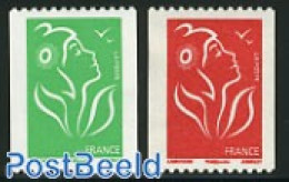 France 2007 Definitives 2v, Coil Stamps, Mint NH - Neufs