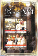 Liberia 2011 Pope Benedict XVI Visits The Rome Synagoge 4v M/s, Mint NH, Religion - Judaica - Pope - Religion - Joodse Geloof