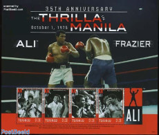 Tuvalu 2010 Thrilla In Manila (Ali-Frazier) 4v M/s, Mint NH, Sport - Boxing - Sport (other And Mixed) - Pugilato