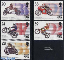 Isle Of Man 1993 Motorsports 5v, Mint NH, Transport - Motorcycles - Motorbikes