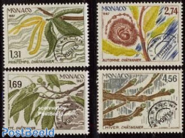 Monaco 1987 Four Seasons 4v, Mint NH, Nature - Trees & Forests - Nuevos