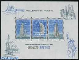 Monaco 1985 Sailing Regatta S/s, Mint NH, Sport - Transport - Sailing - Sport (other And Mixed) - Ships And Boats - Ungebraucht
