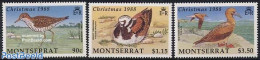 Montserrat 1988 Christmas, Birds 3v, Mint NH, Nature - Religion - Birds - Christmas - Noël