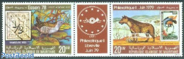 Mauritania 1978 Philexafrique 2v+tab [:T:], Mint NH, Nature - Animals (others & Mixed) - Birds - Stamps On Stamps - Postzegels Op Postzegels