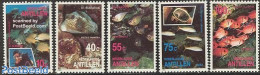 Netherlands Antilles 1991 Fish 5v, Mint NH, Nature - Sport - Fish - Diving - Poissons