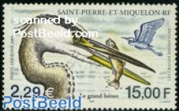 Saint Pierre And Miquelon 2001 Waterbirds 1v, Mint NH, Nature - Birds - Fish - Fishes