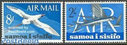 Samoa 1965 Definitives 2v, Mint NH, Nature - Birds - Fish - Poissons