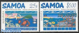 Samoa 2003 Marine Protected Area 2v, Mint NH, Nature - Birds - Environment - Fish - Turtles - Environment & Climate Protection