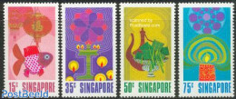 Singapore 1972 National Day 4v, Mint NH, Nature - Fish - Peces