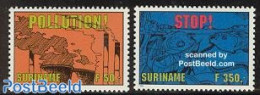Suriname, Republic 1994 Environment Protection 2v, Mint NH, Nature - Environment - Fish - Protección Del Medio Ambiente Y Del Clima