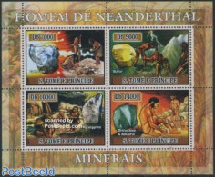 Sao Tome/Principe 2007 Neanderthalers 4v M/s, Mint NH, History - Nature - Archaeology - Geology - Prehistory - Archeologia