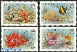 Tuvalu 1986 Marine Life 4v, Mint NH, Nature - Fish - Shells & Crustaceans - Poissons
