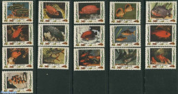 Umm Al-Quwain 1972 Tropical Fish 16v, Mint NH, Nature - Fish - Peces
