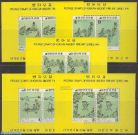 Korea, South 1971 Paintings 5 S/s, Mint NH, Performance Art - Science - Sport - Various - Music - Education - Sport (o.. - Muziek