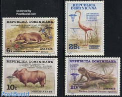 Dominican Republic 1977 Zoo Technics 4v, Mint NH, Nature - Animals (others & Mixed) - Birds - Reptiles - Flamingo - Autres & Non Classés