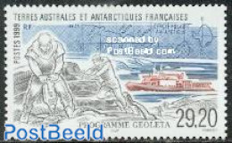 French Antarctic Territory 1999 Geoleta Program 1v, Mint NH, History - Transport - Various - Geology - Ships And Boats.. - Nuovi