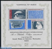 France 1975 Arphila S/s, Mint NH, Philately - Stamps On Stamps - Ongebruikt