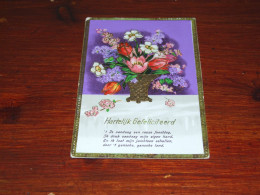 76160-      HARTELIJK GEFELICITEERD - BLOEMEN / FLOWERS / BLUMEN / FLEURS / FIORI / FLORES - 1940 - Blumen